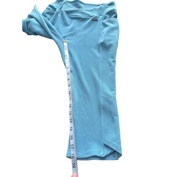 Gymshark Blue Workout Athleisure Slimming Malibu Poise Cropped Capri Leggings - Picture 7 of 8